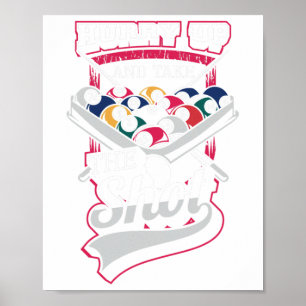 Póster Diseño Hilarante Para Los Aficionados Al Snooker Y