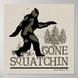 Póster Diseño ido de Squatching