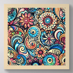 Póster Diseño intrincado de dibujo bohemio paquebote