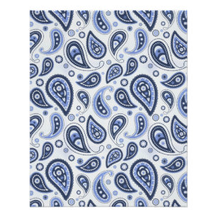 Póster Diseño Intrincado de Estampado Floral Paisley