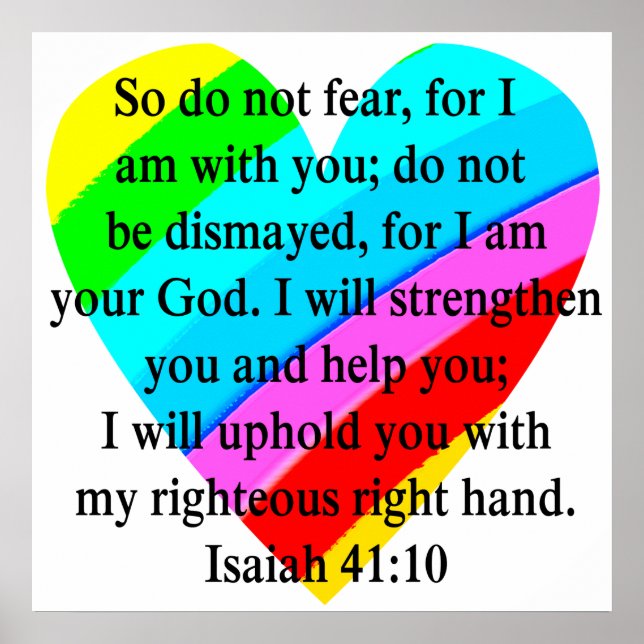 PÓSTER DISEÑO ISAIAH 41:10 RELLENADO DE AMOR (Frente)
