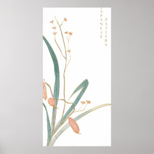 Póster diseño japonés abstracto