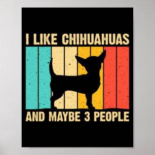 Póster Diseño lindo de chihuahua para mujeres niños hombr