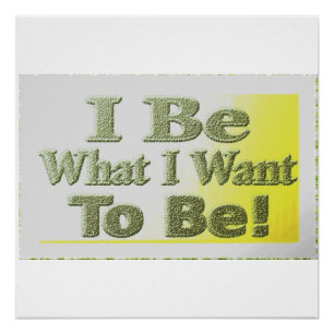 Póster Diseño lindo sobre "I Be" T-Shirt Cojín decorativo