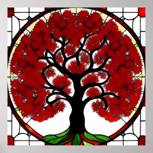 Póster Diseño majestuoso del árbol de la vida