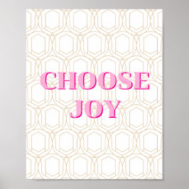 Póster Diseño minimalista, cartel de Elige Alegría