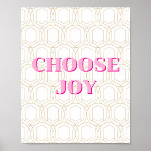 Póster Diseño minimalista, cartel de Elige Alegría