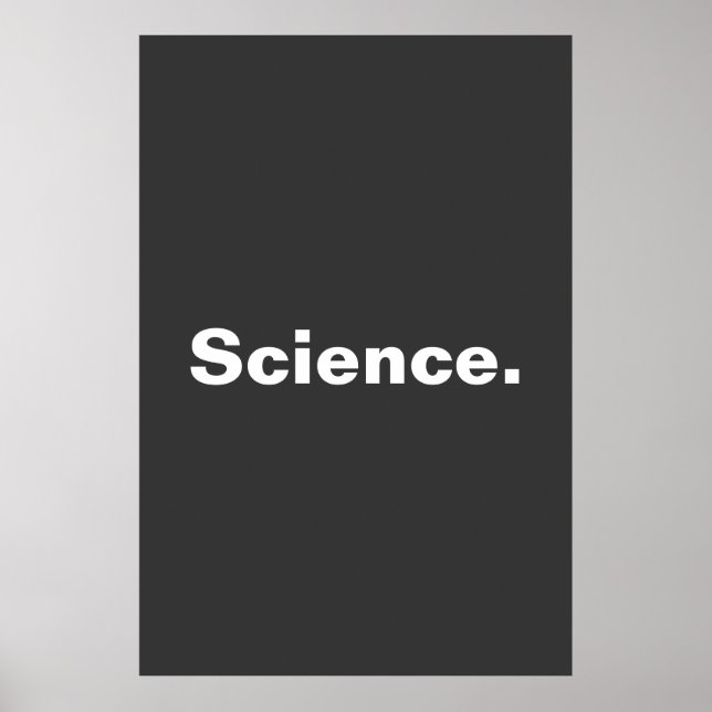 Póster Diseño minimalista de ciencia de una palabra (Frente)