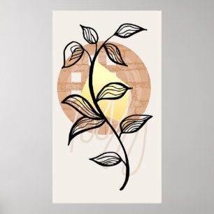 Póster diseño moderno abstracto
