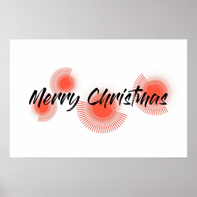 Póster Diseño moderno, alegre y lúdico "Feliz Navidad" (Frente)