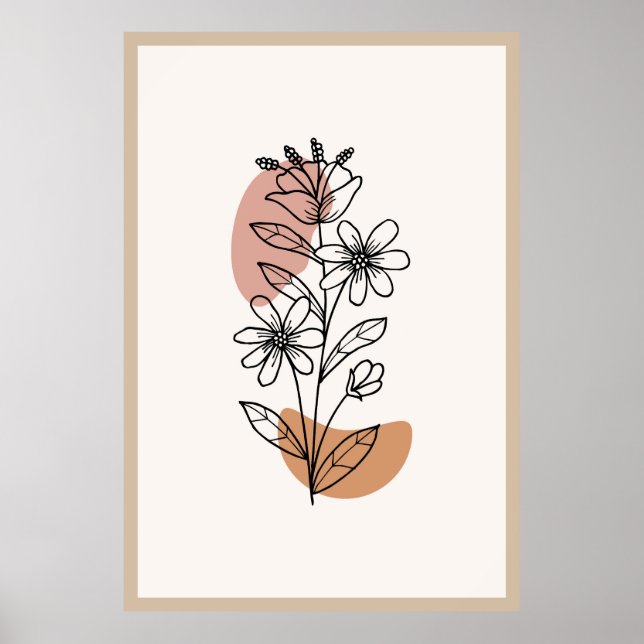 Póster diseño moderno boho trendy (Frente)