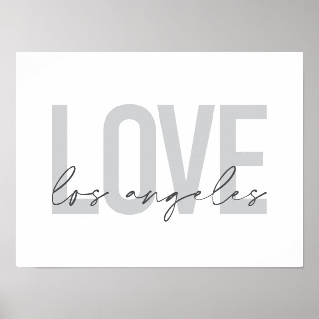 Póster Diseño moderno, simple y urbano de Love Los Angele (Frente)