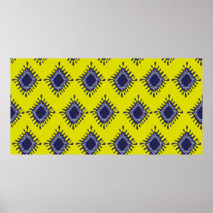 Póster Diseño moderno tribal de ikat