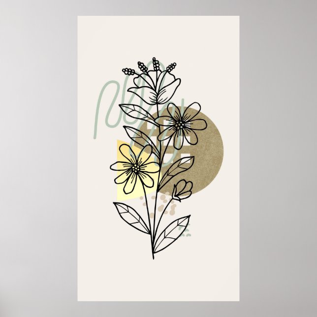 Póster diseño moderno y trendy (Frente)