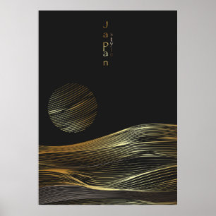 Póster Diseño montañés de estilo oriental