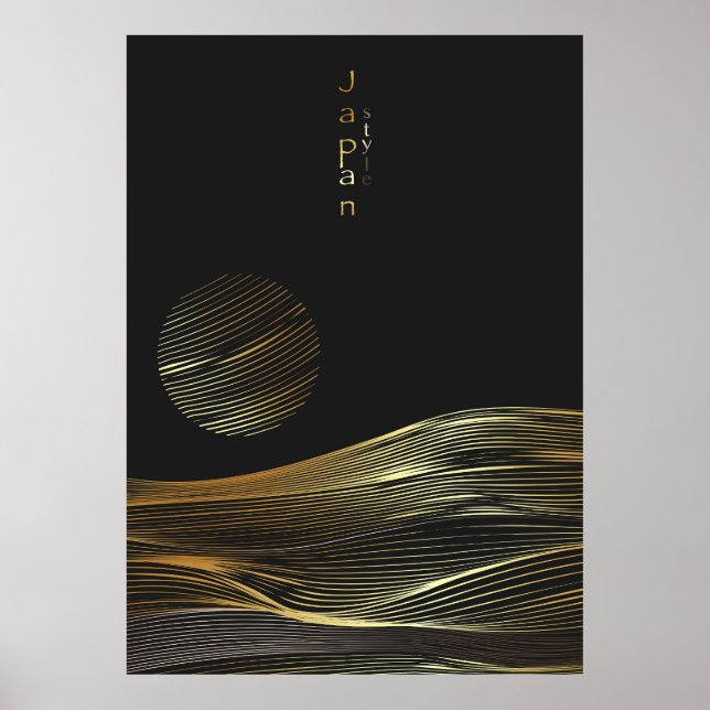 Póster Diseño montañés de estilo oriental (Frente)