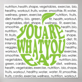 Póster Diseño motivacional de fitness