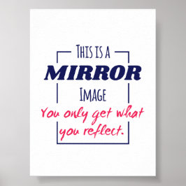 Póster Diseño Motivacional de Mentalidad de Reflexión en