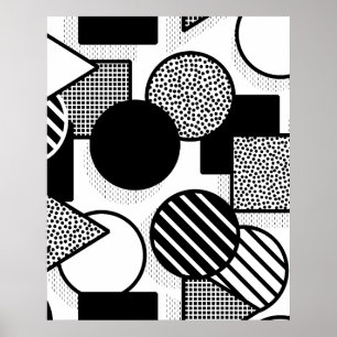 Póster Diseño negro minimalista III
