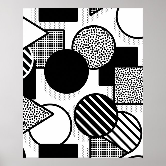 Póster Diseño negro minimalista III (Frente)