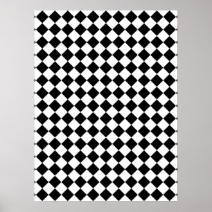 Póster Diseño negro y blanco verificado