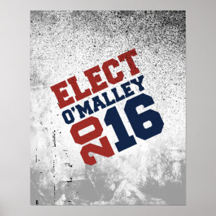 Póster Diseño Neon Elect O'Malley 2016