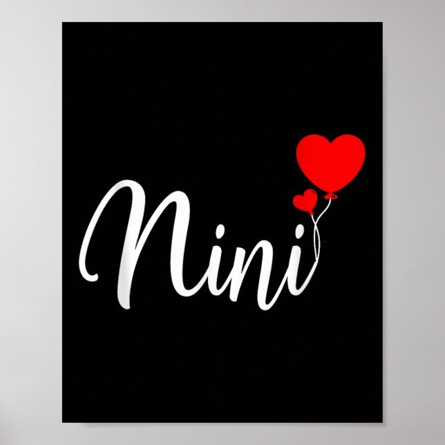 Póster Diseño Nini Con Corazón Romántico (Frente)