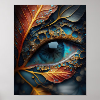 Póster Diseño ocular abstracto