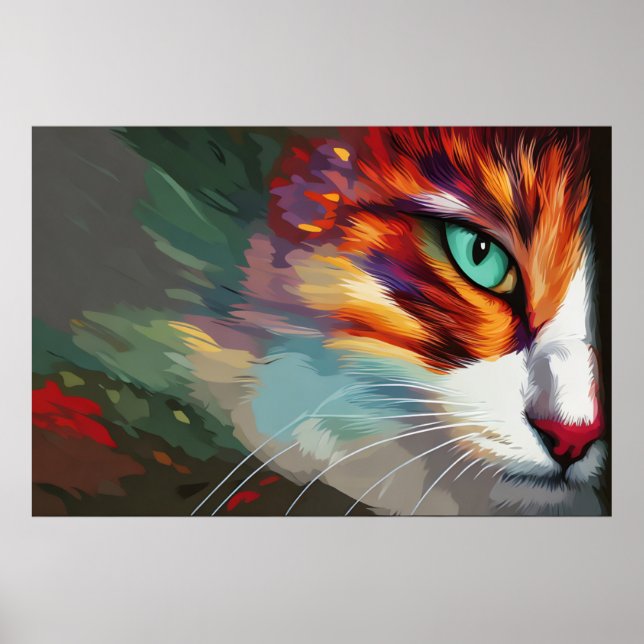 Póster Diseño ocular del gato (Frente)