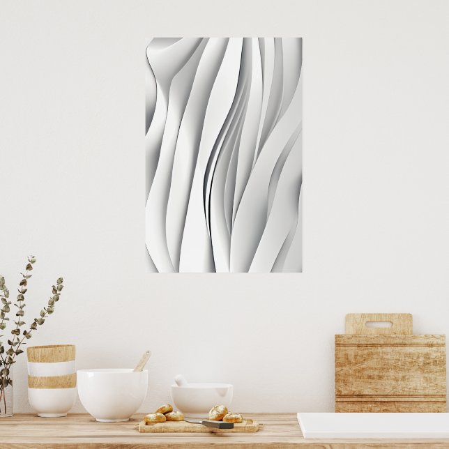 Póster Diseño Olas futuristas - todos los días, futurista (Cocina)