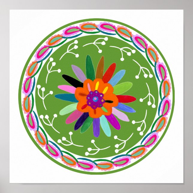 Póster Diseño otomí moderno (Frente)