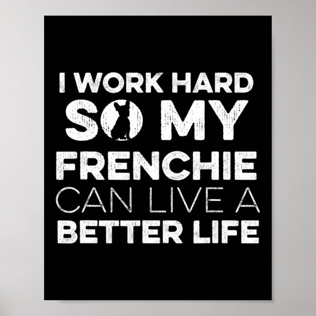 Póster Diseño Para El Propietario De Un Bulldog Francés 1 (Frente)