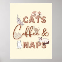 Diseño para los amantes del café y los gatos