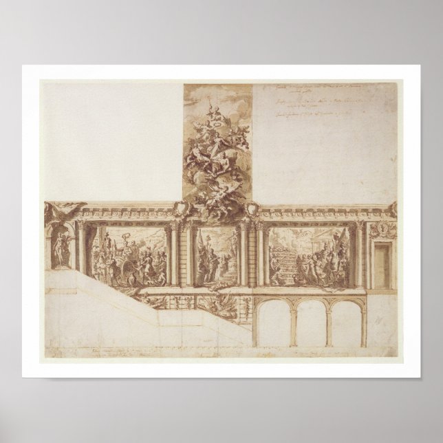 Póster Diseño para paredes de techo y escaleras (pluma, m (Frente)