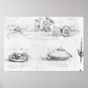 Póster Diseño para un carro artístico y un coche blindado