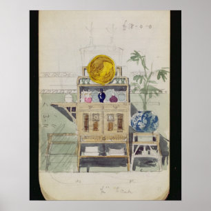 Póster Diseño para una sideboard, c.1860s-70s (con c/c y