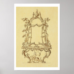 Póster Diseño para una tabla de consola (lavado de la