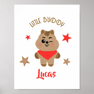 Póster Diseño Personalizado de Quokka Pequeño Amigo Adora