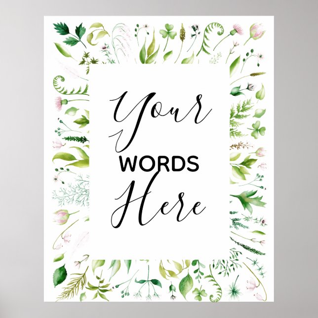 Póster diseño personalizado de su propio signo boda (Frente)