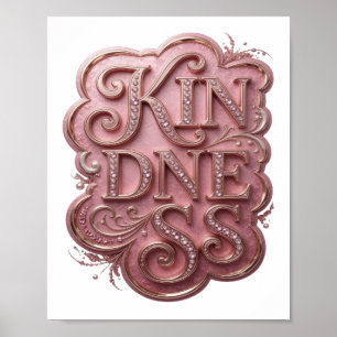 Póster Diseño personalizado Edgy Gold AMABILIDAD