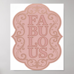 Póster Diseño personalizado FABULOSO rosa elegante