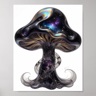 Póster Diseño personalizado Fresh Silver SPACE MUSHROOM