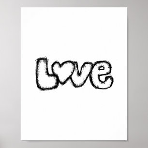Póster diseño personalizado simple moderno blanco negro d