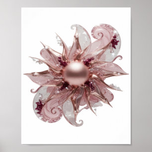 Póster Diseño personalizado Sol brillante plateado crujie