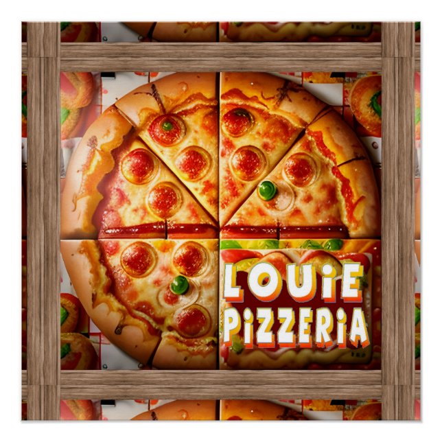 Póster Diseño Pizza Pizzeria (Anverso)