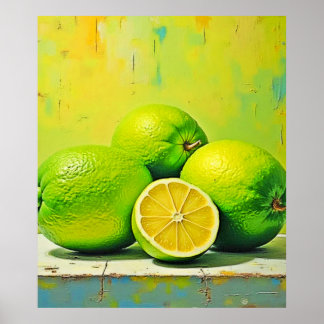 Póster Diseño pop de verano brillante de Limes