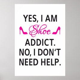 Póster Diseño poster, adicto al calzado