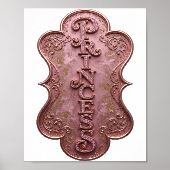 Póster Diseño PRINCESA Rosa Statement (Frente)