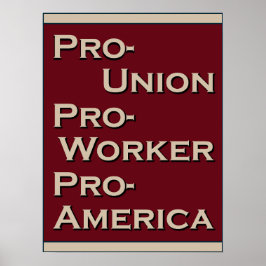 Póster Diseño Pro-Unión de la década de 1940