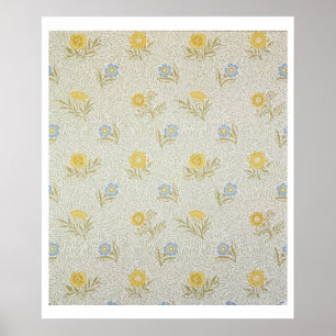 Póster Diseño pulverizado del papel pintado, 1874